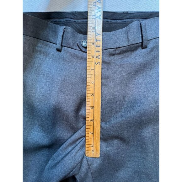 Combatant Gentlemen Men's Wool Dress Pants Flat Front Stretch Size 32x32 Gray - Picture 9 of 13
